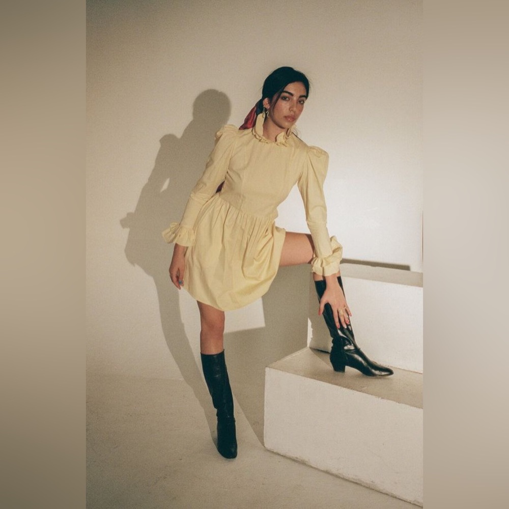 BATSHEVA Maize Mini Prairie Dress
